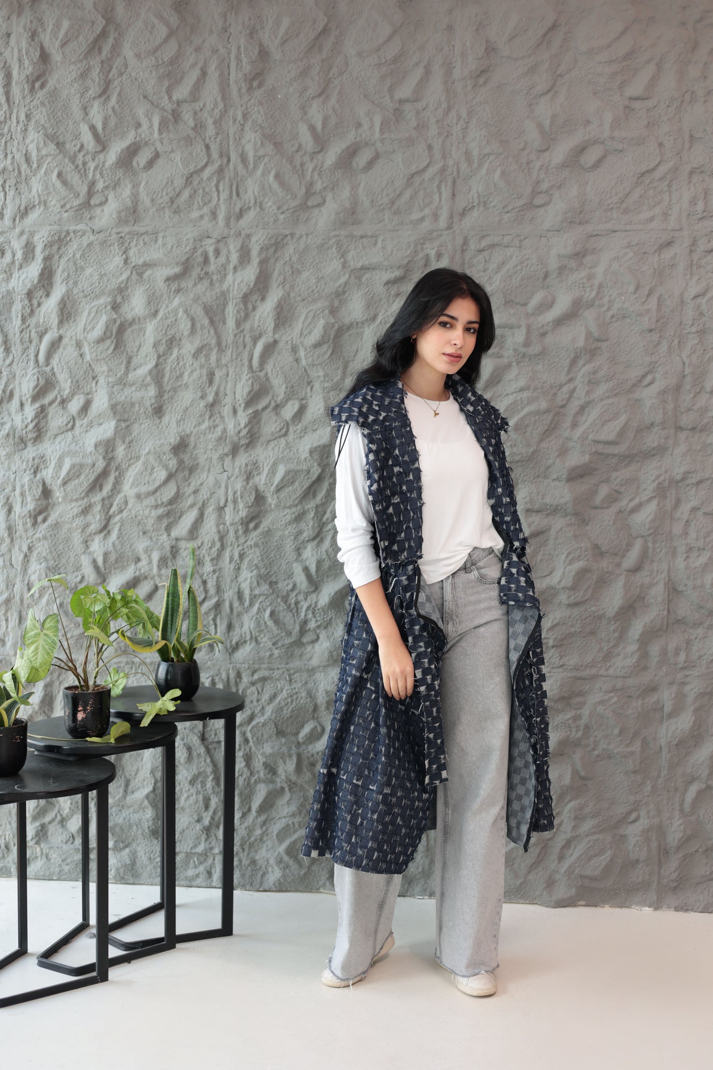 Long Denim Cardigan