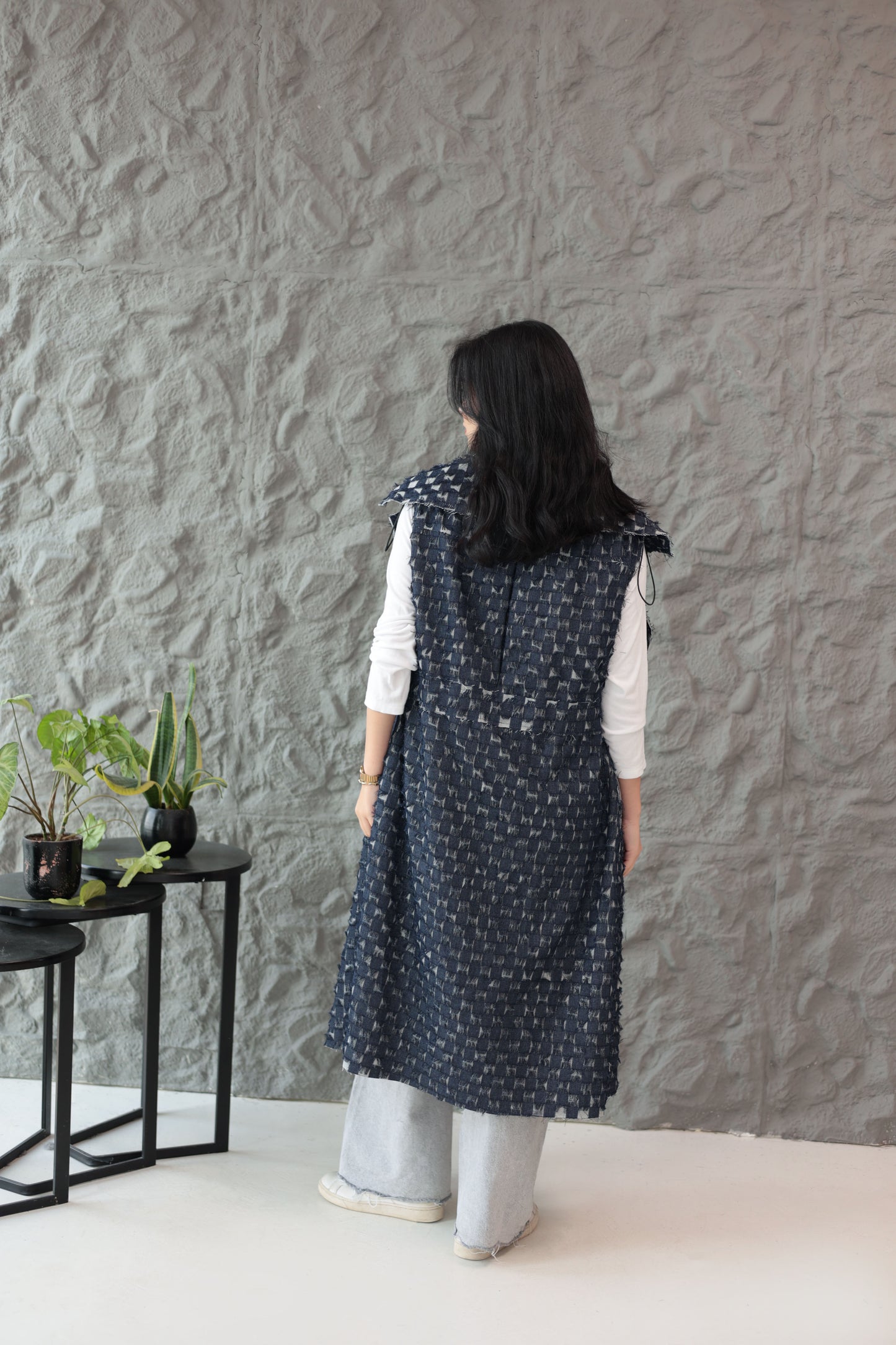Long Denim Cardigan