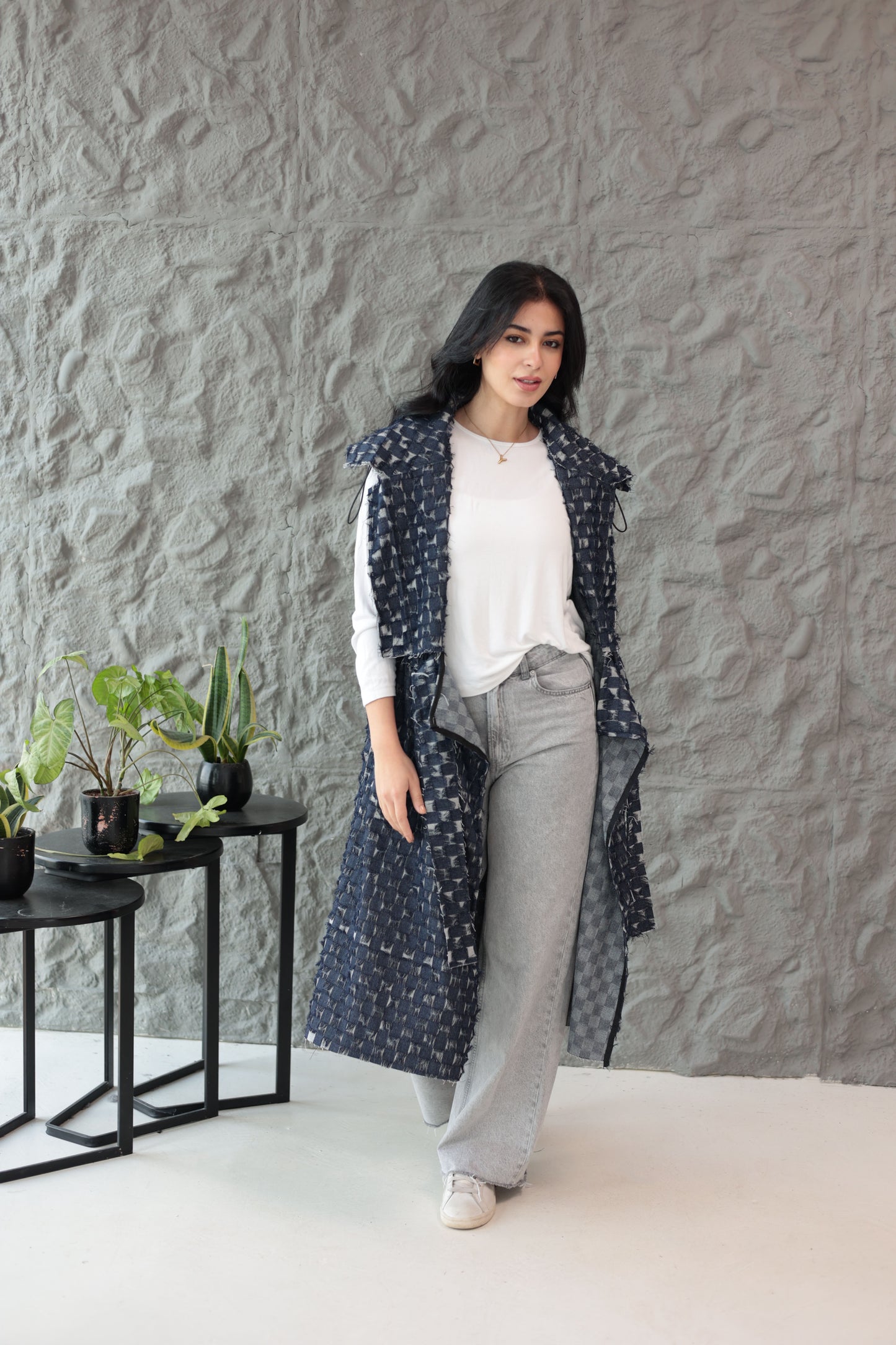 Long Denim Cardigan