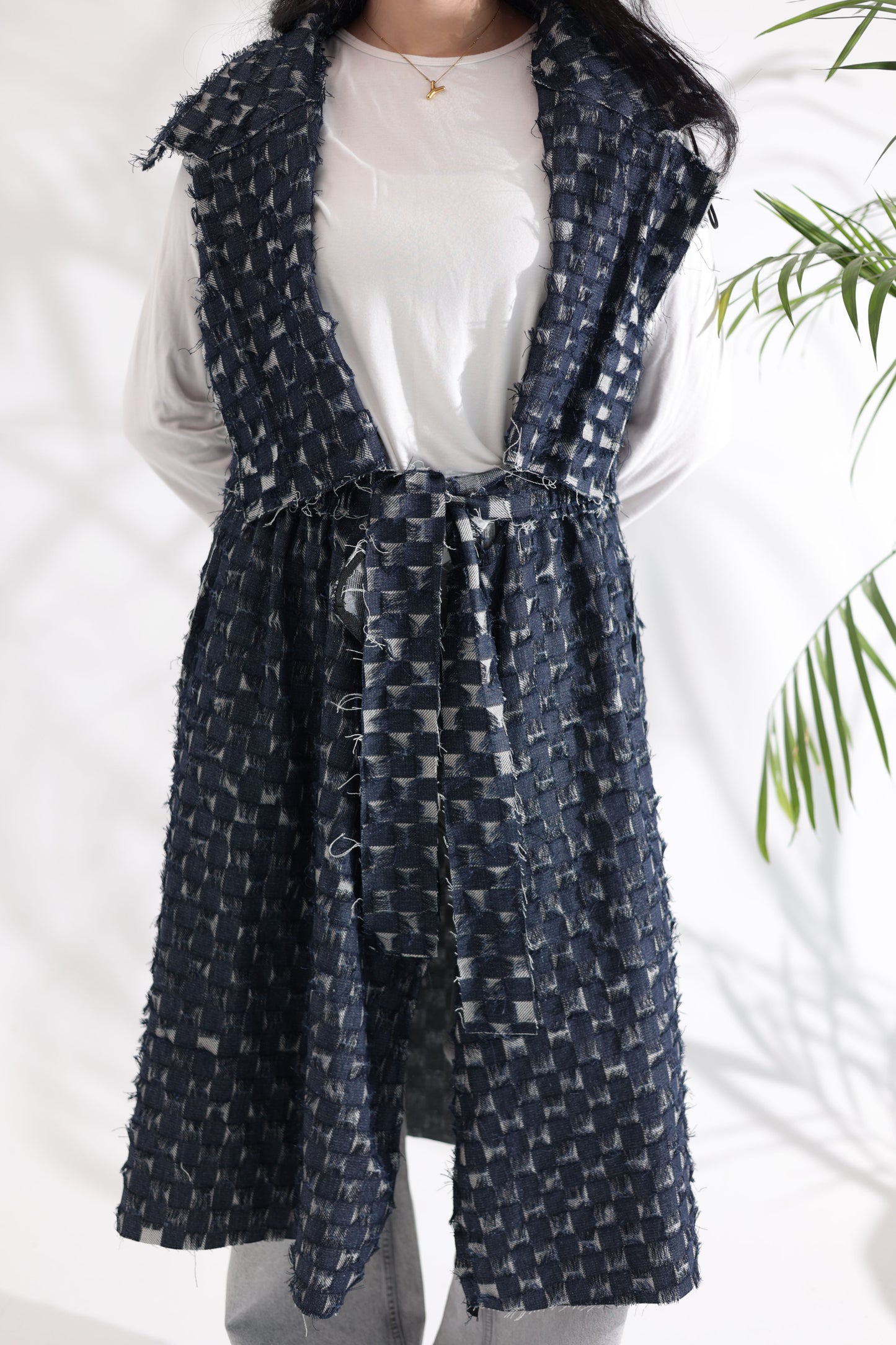 Long Denim Cardigan