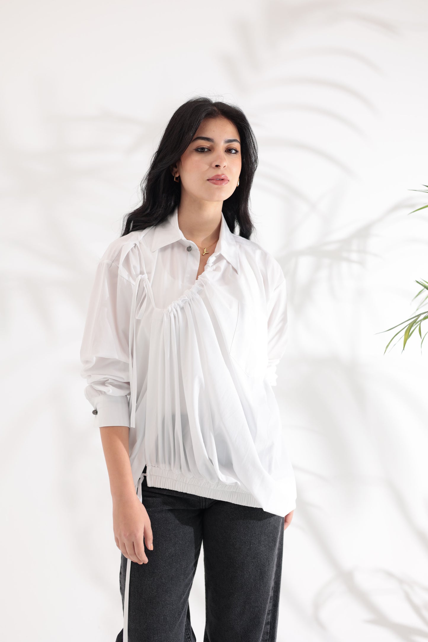 Tie-Up White Shirt