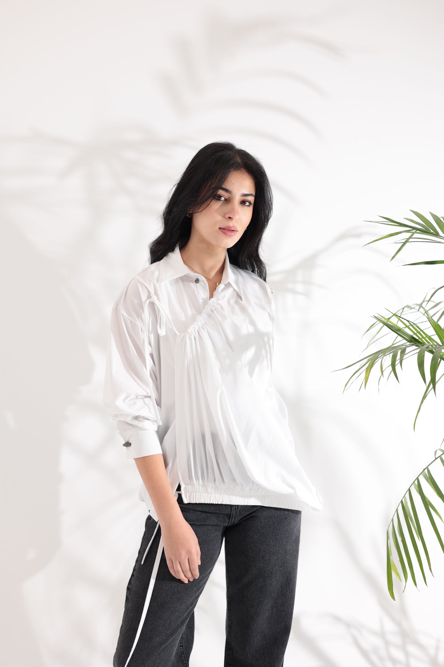 Tie-Up White Shirt