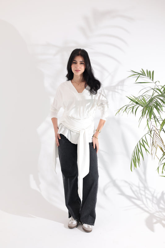 Wrapped White T-shirt