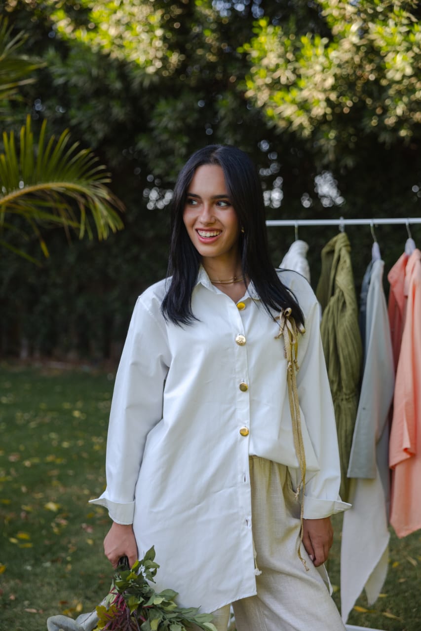 Golden Bow Poplin Shirt