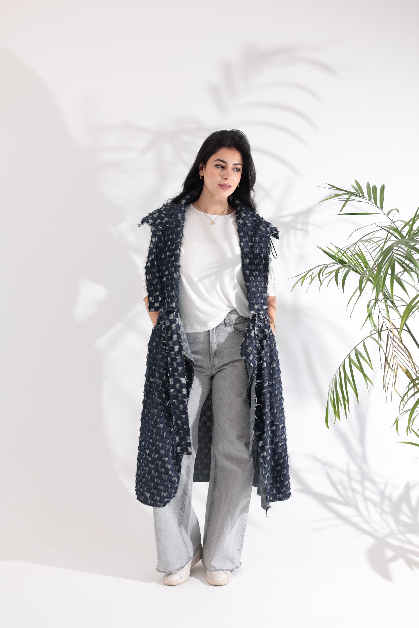 Long Denim Cardigan