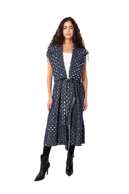 Long Denim Cardigan