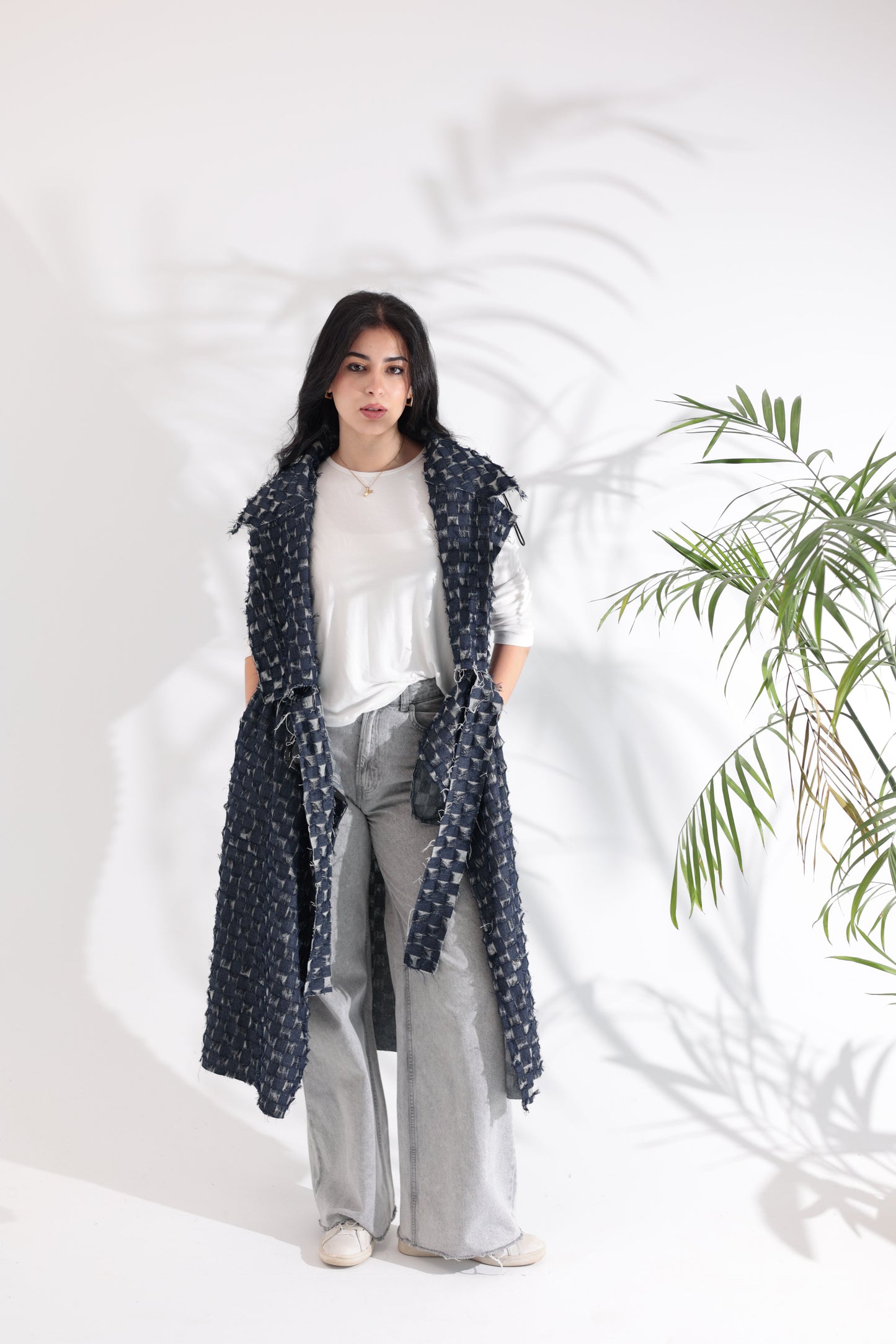 Long Denim Cardigan