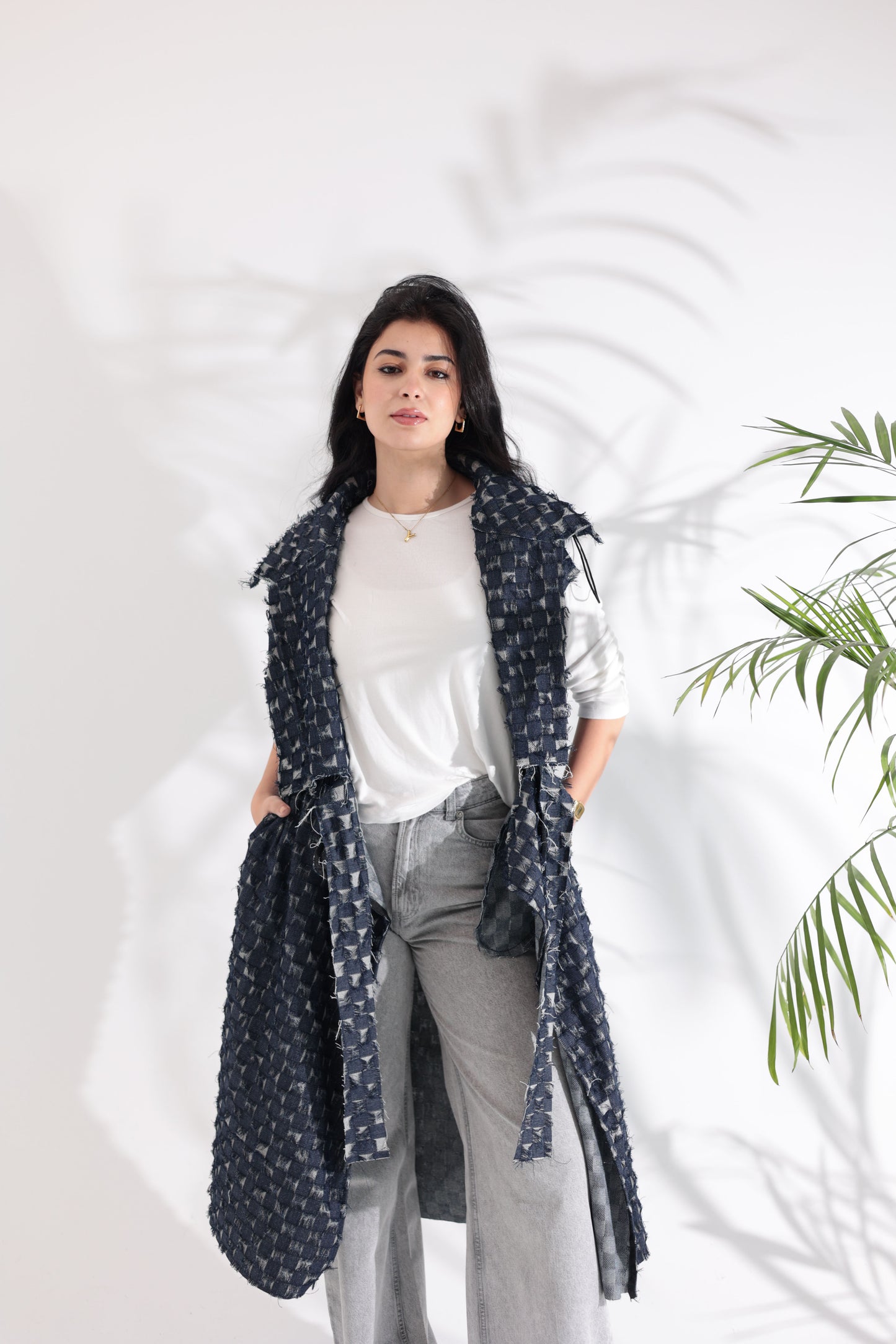 Long Denim Cardigan