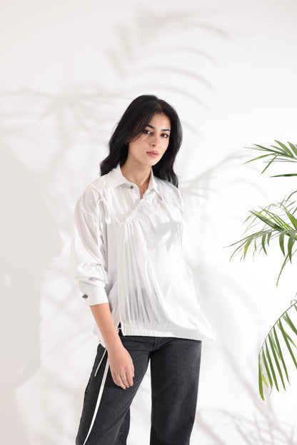 Tie-Up White Shirt