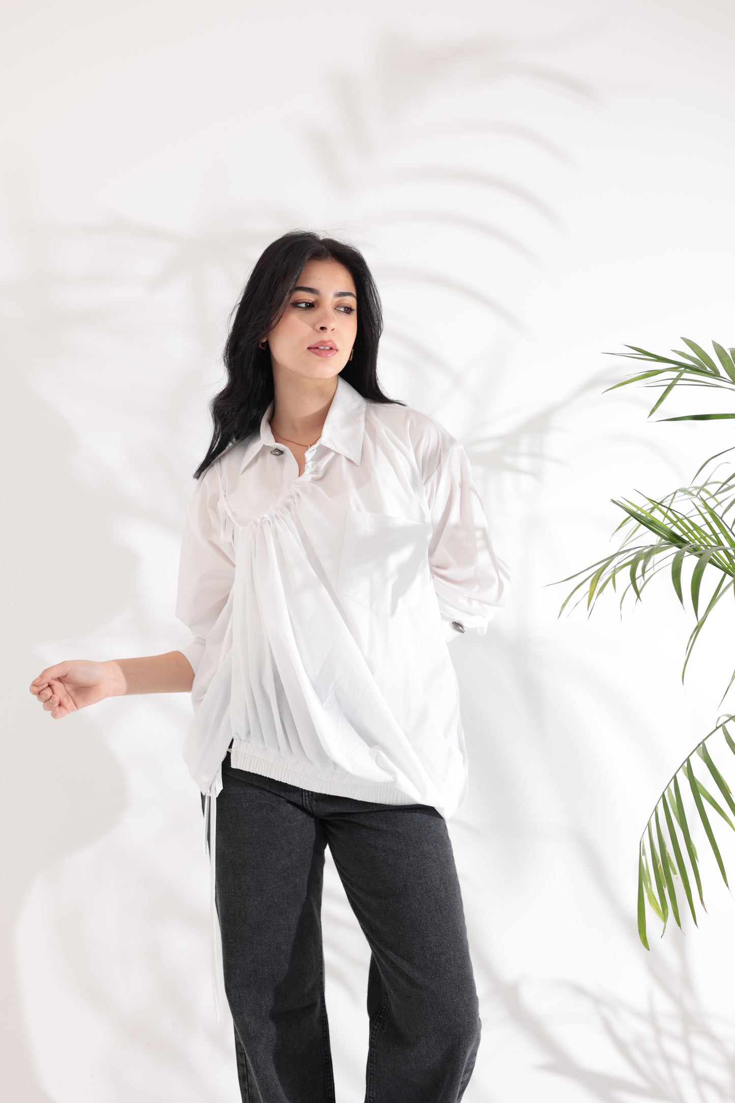 Tie-Up White Shirt
