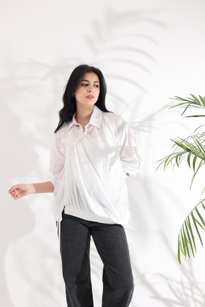 Tie-Up White Shirt