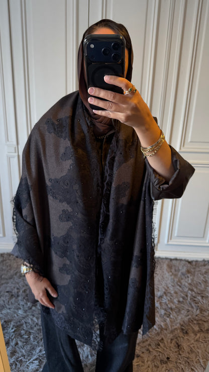 Brown wool scarf