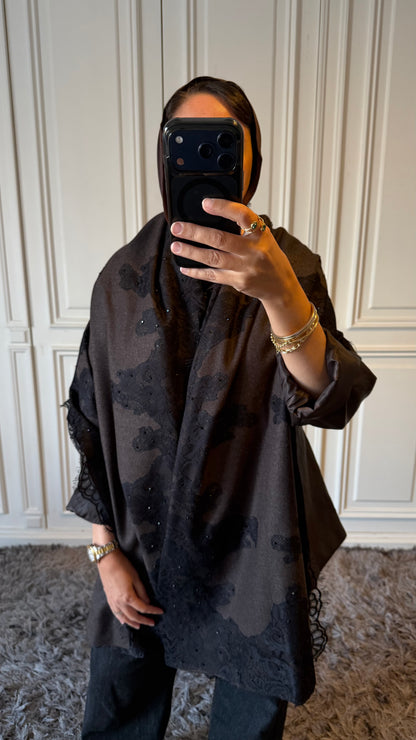 Brown wool scarf