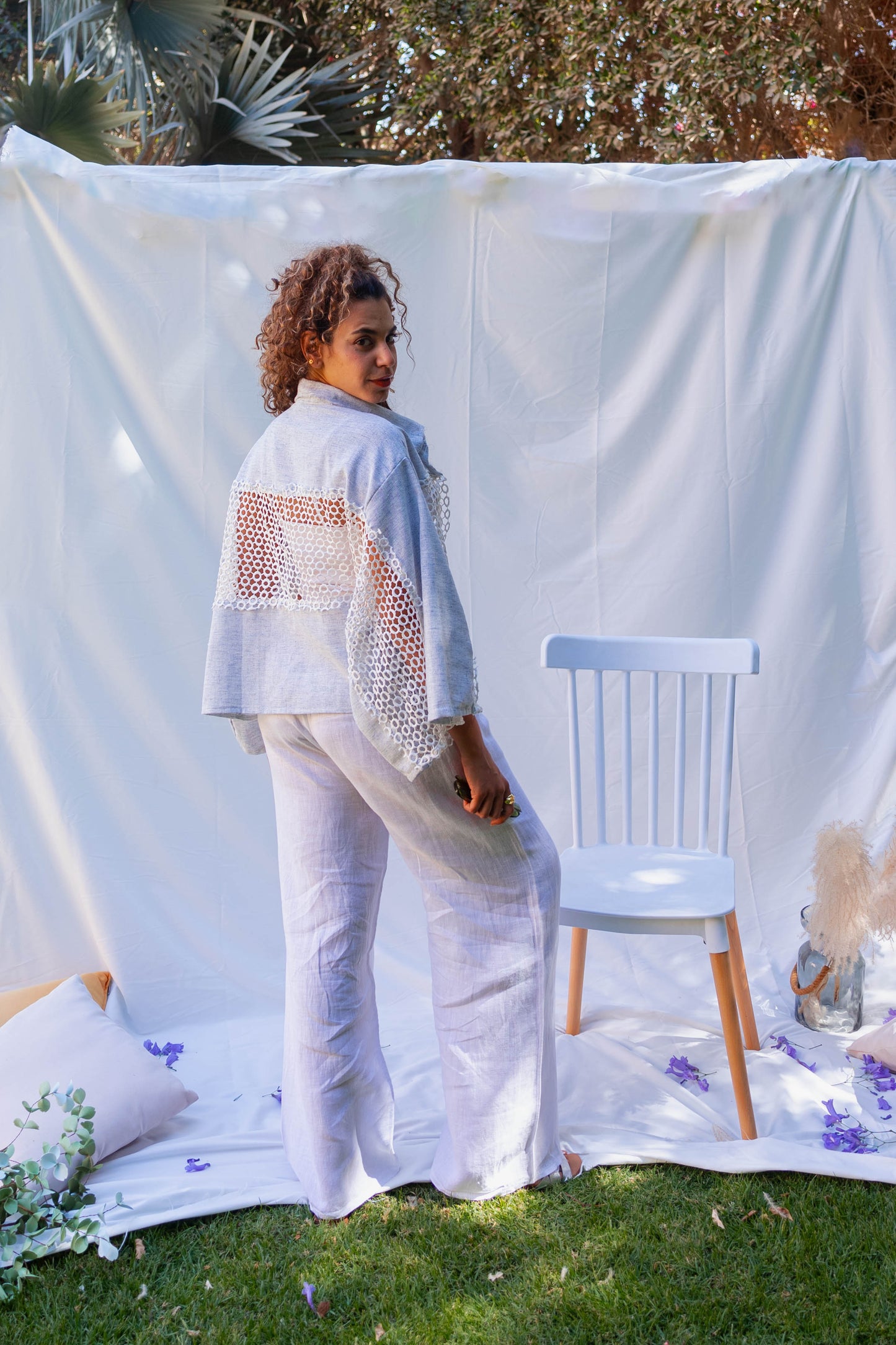 Linen Net Jacket