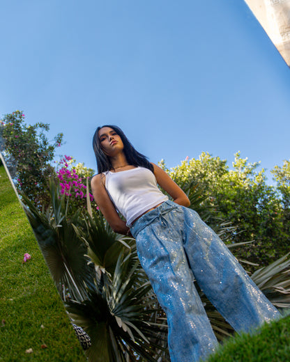 Sequin Effect Jeans