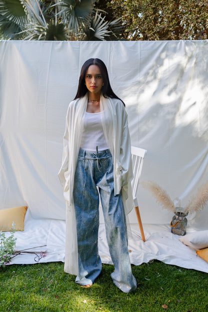 Tulle Cardigan  - Off White