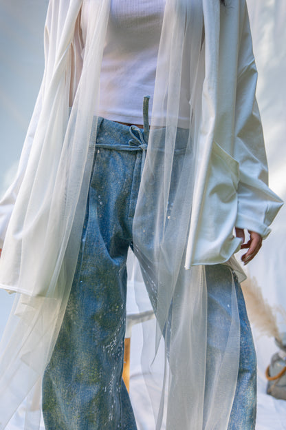 Tulle Cardigan  - Off White