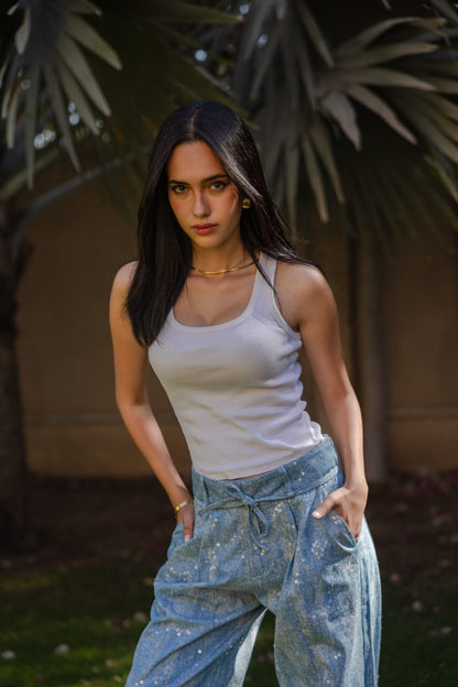 Sequin Effect Jeans