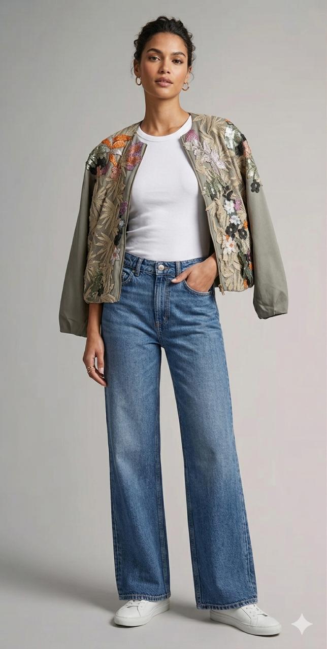 Satin Olive Bomber Jacket