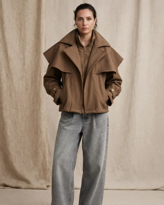 Taupe Cape Jacket