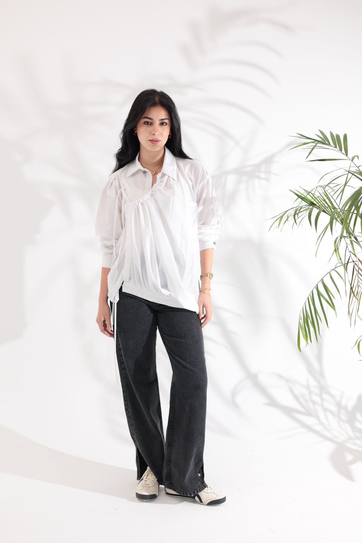 Tie-Up White Shirt