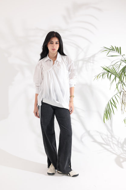 Tie-Up White Shirt