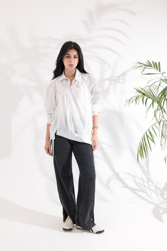 Tie-Up White Shirt