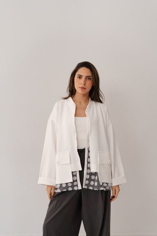 White Polka Dots Jacket