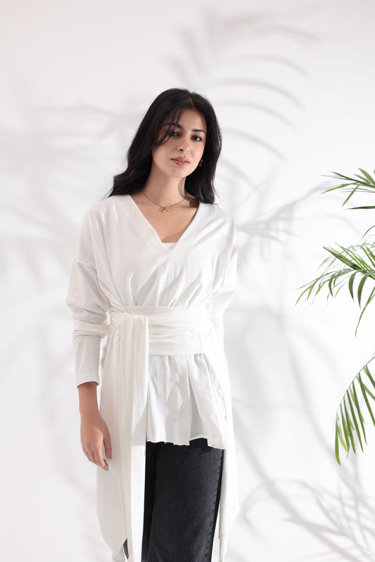 Wrapped White T-shirt
